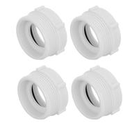 Gadpiparty 4pcs Sink Drain Adapter to Threaded Plumbing Connector with Washers Leakproof Hose Adapter for Kitchen Bathroom Overflow Drain Pipe Connections White