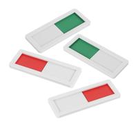 Gadpiparty 4pcs Slide Door Signs Set - 3x7cm White Status Switching Privacy Sign for Office, Bathroom, Toilet - Vacant Occupied Do Not Disturb Indicator