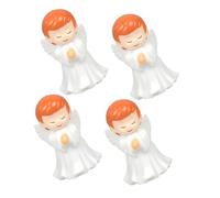 Gadpiparty 4pcs Small Angel Figurines Plastic Cherub Statues for Indoor Garden Decor Detailed Carved Guardian Angels for Weddings Holiday Celebrations Versatile Xmas Party Ornament