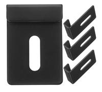 Gadpiparty 4pcs Stainless Steel Mirror Clips Wall Display Bracket for Frameless Heavy Large Mirrors with Wide Channel Headboard Mounting Kit for Secure Screw Installation