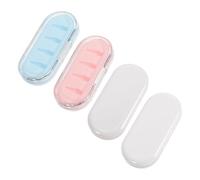 Gadpiparty 4Pcs Stylus Tip Storage Box Set - Blue Pink with White Case - Portable Lightweight Pen Nib Organizer for Tablet Accessories, Compact Stylus Tools Holder for Artists and Students