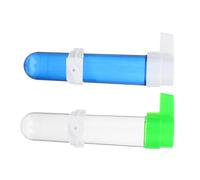 Gadpiparty 4pcs Transparent Blue Automatic Bird Water Bottles for Parrots with Design Plastic Parrot Feeder for Cage Use Easy to Install No-leak Drinking Dispenser