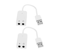 Gadpiparty 4pcs Usb External Sound Card Independent Audio Adapter Noise-reducing Usb Audio Jack for Laptop Desktop Computer Play No Driver Required High Sound Quality