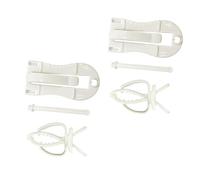 Gadpiparty 4pcs White Parrot Vegetable and Cuttlefish Bone Clips Bird Food Holders for Cage Feeding Accessories Enriching Bird Environment Practical Fixed Clamps for Small