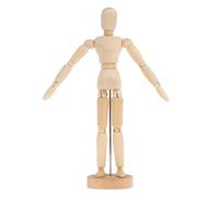 Gadpiparty 4pcs Wooden Puppet Ornament Set Movable Joints, 4.5in, 5.5in, and 8in Figures for Sketching and Art, Wooden Doll Adornments for Artist Drawing Models and Crafts Decoration