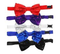 Gadpiparty 5-Pack Men's Sequin Bow Ties - Pre-Tied Adjustable Formal Accessories for Weddings, Parties & Special Occasions (Red/Purple/Blue/Black/Silver)