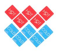 Gadpiparty 5 Pairs Acrylic Hot Cold Water Signs Self Adhesive Faucet Indicator for Restaurants and Hotels Durable Caution Stickers for Safe Water Use