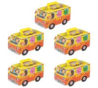 Gadpiparty 5 Pcs Bus Shaped Candy Paper Boxes with Safe to Use Material and Stylish Elegant Design, Storage Solution for New Year's Party Or Birthday Celebrations