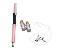 Gadpiparty 5-piece 2-in-1 Capacitive Stylus Pen Set for Touch Screens Includes Rose Gold Pen 2 Conductive Fabric Tips and 2 Silicone Discs for and Users