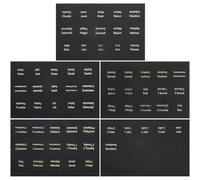 Gadpiparty 5 Sheets Bible Index Tabs Bible Book Tabs Black PVC Adhesive Sticker Decorative Removable Waterproof