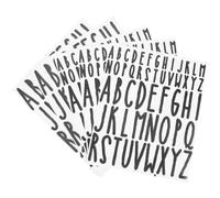 Gadpiparty 5 Sheets Black Pvc Mailbox Letter Stickers with Self-adhesive Design, Portable Waterproof Number Decals for Outdoor Mailbox and House Signs