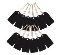 Gadpiparty 50 Sets Mini Double Sided Wooden Chalkboard Tags with Jute Rope Portable Erasable Hanging Labels for DIY Crafts Wedding Decorations and Food Markers Blackboard Signs