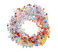Gadpiparty 500pcs Solid Color Acrylic Beads for DIY Jewelry Making Vibrant Lightweight Spacer Beads with Straight for Bracelets Phone Chains Craft Projects