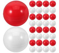 Gadpiparty 50pcs Bingo Balls Only - Prize Capsules For Claw Machine Refills - 4cm Plastic Openable Raffle Balls For Bingo Carnival Events Party Favors Red/White
