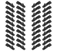 Gadpiparty 50pcs Black Plastic Grid Wall Hooks for Household Items Easy Installation and Versatile Use, for Kitchen and Garage Organizing Display and Storage Solutions