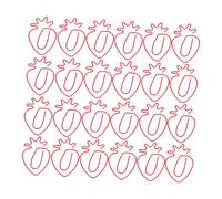 Gadpiparty 50pcs Colorful Strawberry Paper Clips Unique Metal Cartoon Clips Secure Grip Decorative Office Supplies for Adults Creative Binder for Document Organization
