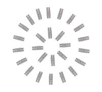 Gadpiparty 50pcs Copper Screw Clasps Barrel Tube Jewelry End Caps Connector for Necklace Bracelet DIY Craft Accessories Silver Tone