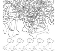 Gadpiparty 50pcs Dog Paper Clips Metal Delicate Clips for Greeting Cards and Office Document Use in Silver Color