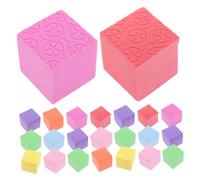 Gadpiparty 50pcs Foam Geometric Cube Blocks for Colorful Spatial Thinking Builder Safe Soft Foam Counting Manipulatives Visual Math Learning Tool for Preschool and Classroom Use