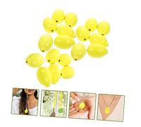 Gadpiparty 50pcs Lemon Themed Wooden Beads DIY Craft Accessories for Beads Stringing Home Pendants Multi Functional Handmade Decor for Family Crafting Projects