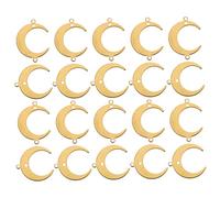 Gadpiparty 50Pcs Moon Shape Jewelry Making Charms Sturdy Alloy Pendant Connectors for DIY Necklace and Bracelet Craft Projects Smooth Surface Dangle Charms for Art and Jewelry Making