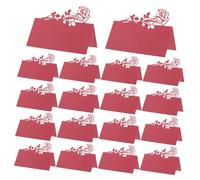 Gadpiparty 50pcs Rose Cutout Wedding Place Cards Printable Name Tent Table Seating Cards Handwritten Invitations for Party Shower Birthday Event Durable Paper