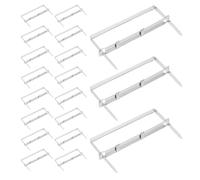 Gadpiparty 50pcs Silver Metal Binding Clips 2-Hole Prong Fastener Set 80mm Hole Distance for Document Filing and Office Folder Organization