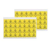 Gadpiparty 54pcs Waterproof Yellow Triangle Electrical Hazard Warning Stickers 40mm Risk of Electric Shock Safety Labels for Electrical Panels Indoor Outdoor Use