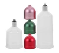 Gadpiparty 5pcs Airbrush Paint Mixing Containers Set - Universal 20mm 40mm Aluminum Alloy Spray Painting Cups in Red, Pink, Green - Compact Replacement Pots for Airbrush Painting Crafts