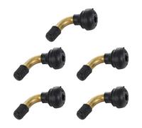 Gadpiparty 5pcs Bent Brass Tubeless Tire Valve Stem with Snap Rubber Base for Scooter Motorcycle Atv Truck Rv Extension Adapter for Easy Installation and Reliable Seal
