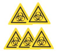 Gadpiparty 5pcs Biological Risk Warning Stickers for Laboratories Caution Decals with Strong Adhesion Practical Safety Signs for Biohazard and Infection Alert in Labs