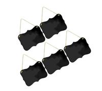Gadpiparty 5pcs Black Acrylic Hanging Chalkboard Signs Blank Message Boards for Flower Store Price Tags Writable Decorative Blackboard for Home Office Cafe Lightweight and Easy to Hang