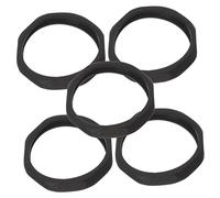 Gadpiparty 5pcs Black Plastic Microphone Protection Rings Non-slip Anti-rolling Microphone Protectors for Outdoor Home Party and Ktv Use
