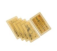 Gadpiparty 5pcs Chinese Feng Shui Tai Sui Gold Cards Small Traditional Luck Amulets for Wealth Protection Home Decor and Personal Blessings