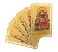 Gadpiparty 5pcs Feng Shui Amulet Cards Traditional Chinese Tai Sui Wealth Protection Decor for Snake Year Peace Lucky Charm Craft