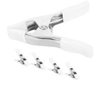 Gadpiparty 5pcs Heavy Duty Plastic Spring Clamps Backdrop Clips with Protective Cover Ergonomic Grip Durable for Photography Home Improvement and Craft Projects