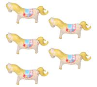 Gadpiparty 5pcs Horse Foil Balloons Set for Birthday Celebration and Circus Theme, Inflatable Aluminum Film Balloons with Carnival Circus Design, Longerlasting Party Decorations