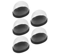 Gadpiparty 5pcs Plastic Half Sphere Dome Display Cloche with Stable Structure and Easy DIY Assembly, Small Bell Jar Covers for Plant and Dessert Display in Homes and Gardens