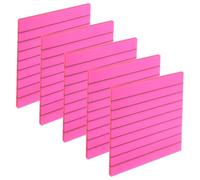 Gadpiparty 5Pcs Semi-transparent Memo Pads Lined Note Stickers with Removable Adhesive for Office Home School Multi-function Compact Notepads