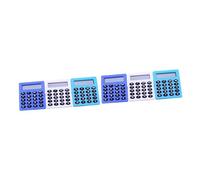 Gadpiparty 6 Pcs Mini Pocket Calculator Set Lightweight Portable Desktop Counter for Students Exam Use Random Style