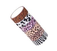Gadpiparty 6 Rolls Animal Print Washi Tape Set with Leopard Giraffe Cow Patterns for Scrapbooking Diary Decoration Removable Adhesive Stickers for Journals and Wrapping