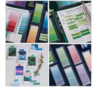 Gadpiparty 6 Sets Gradient Color Sticky Tabs Self-adhesive Multi-function Page Markers for Home and Office Compact School Sticky Flags with Each Lightweight and Portable Index Stickers