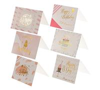 Gadpiparty 60pcs Birthday Greeting Cards with Envelopes Premium Happy Birthday Certificates for Students Warm Blessing Cards for Friends Family Colleagues Mixed Designs for Celebration