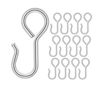 Gadpiparty 60pcs Car Seat Covers 23mm Iron S Hooks for Vehicle Seat Cushion | Simple Style, Easy Removal, Silver Finish, Quick Installation, for Private Cars and Business Vehicles