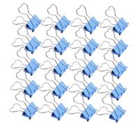 Gadpiparty 60pcs Heart-Shaped Metal Binder Clips Blue Mini Long Tail Paper Clamps Strong Grip for School Office Paperwork Organization