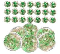 Gadpiparty 60Pcs Luminous Glass Jewelry Beads for DIY Bracelet Necklace Making Green Glow The Dark Beads with Design for Handmade Craft Gifts and Jewelry Projects