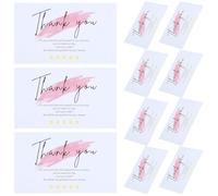 Gadpiparty 60pcs Thanks Cards Cards Paper with Chic Look Simple Color Matching Design Adorable Words Convey Appreciation Easy Carrying for Online Wedding Use