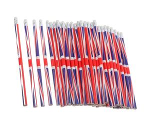 Gadpiparty 60pcs UK Flag Pencils With Erasers, Union Jack Flag Pen, for School Office Supplies Stationery Party Decor