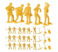 Gadpiparty 63pcs Miniature Construction Worker Figurines Set Realistic Engineer Figures for Promotes Teamwork Problem Solving Family Interaction Safe Friendly Design with Detailed Props