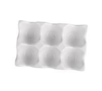 Gadpiparty 6grids Practical Egg Tray Ceramic Egg Holder Refrigerator Holder Storage Box for Kitchen